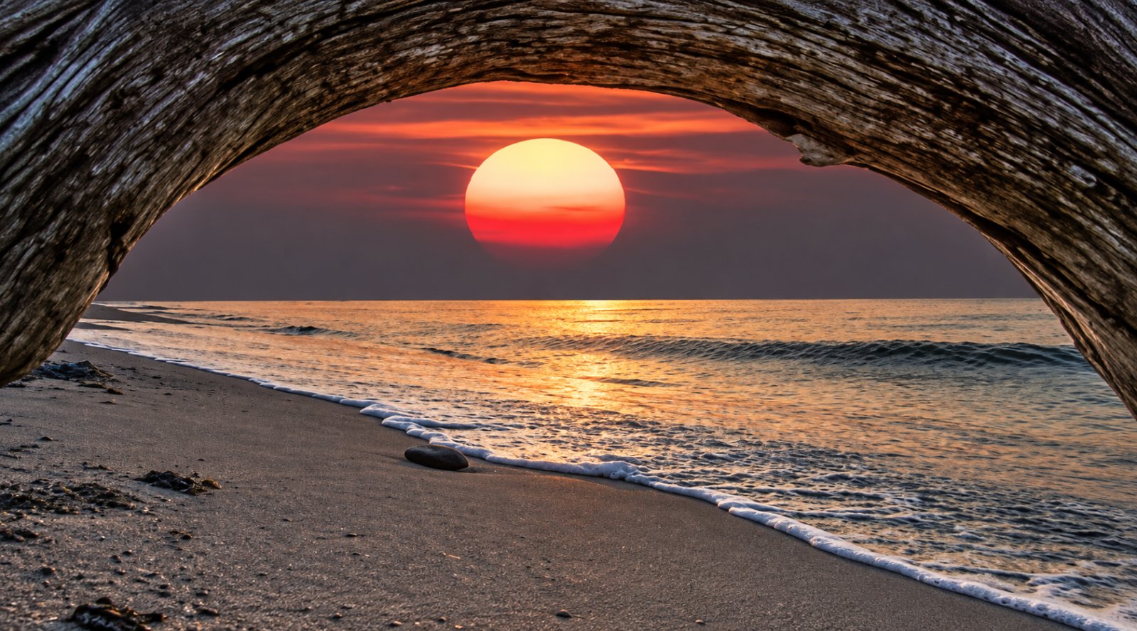 Sonnenuntergang am Weststrand